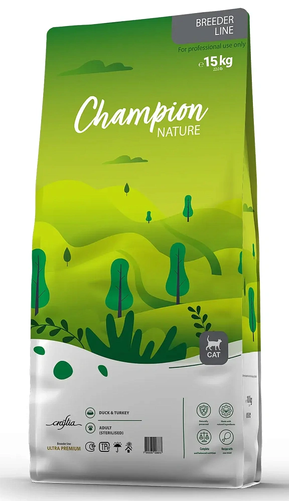 Craftia Champion Nature Ultra Sterilized Cat (Утка, индейка)