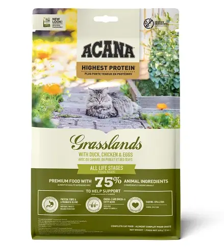 Корм ACANA Highest Protein Grasslands Cat (Утка, курица, яйца) для кошек