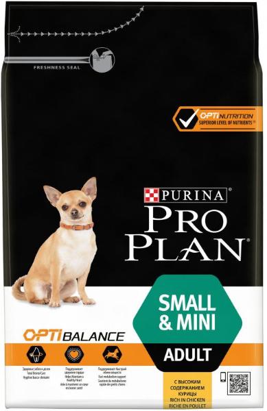 Корм Pro Plan Adult Small and Mini (Курица, рис) для собак