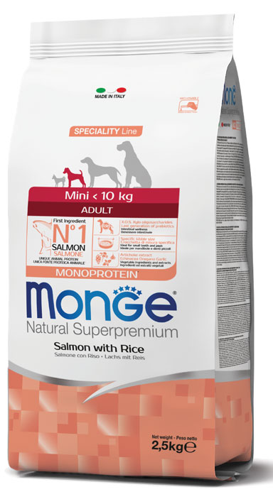 Monge Dog Speciality Adult Mini (Лосось, рис)