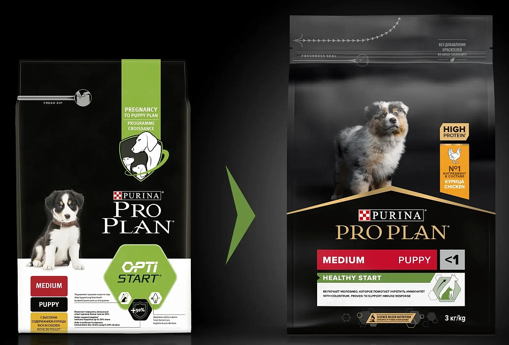 Purina Pro Plan Healthy Start Medium Puppy (Курица)