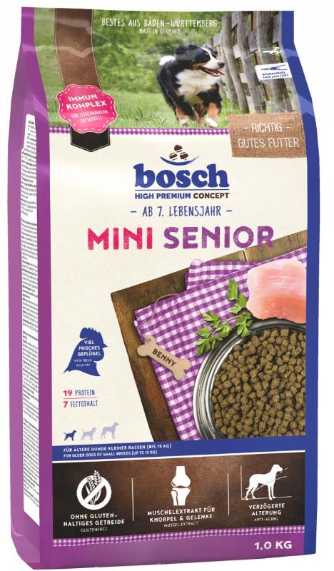 Корм Bosch Mini Senior (Птица) для собак