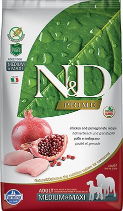Farmina N&D Prime GF Adult Medium & Maxi (Курица и гранат)