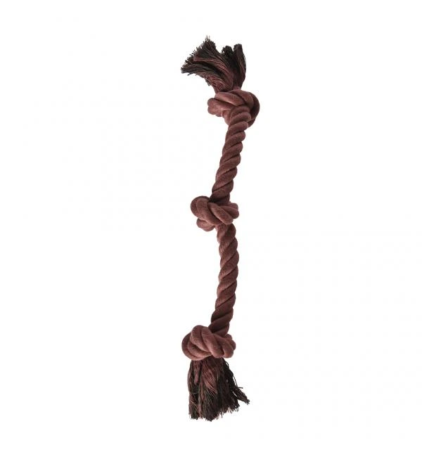 Red Bow Игрушка с тремя узлами коричневая для собак