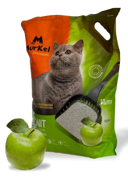 Murkel Наполнитель бентонитовый (Яблоко) для кошек