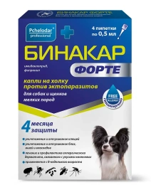 Pchelodar Капли Бинакар Форте для собак и щенков мелких пород