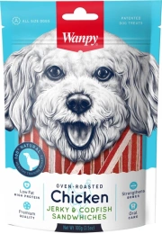 Wanpy Dog Курица с треской в форме сэндвича для собак