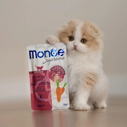 Monge Supreme Kitten Пауч из тунца с киноа и мини-морковью для кошек