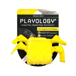 Playology Сенсорная улитка PUPPY SENSORY SNAIL для щенков с ароматом курицы, желтый