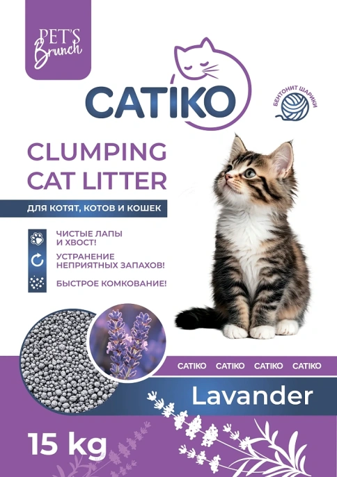 CATIKO Наполнитель COMFORT (Лаванда) для кошек