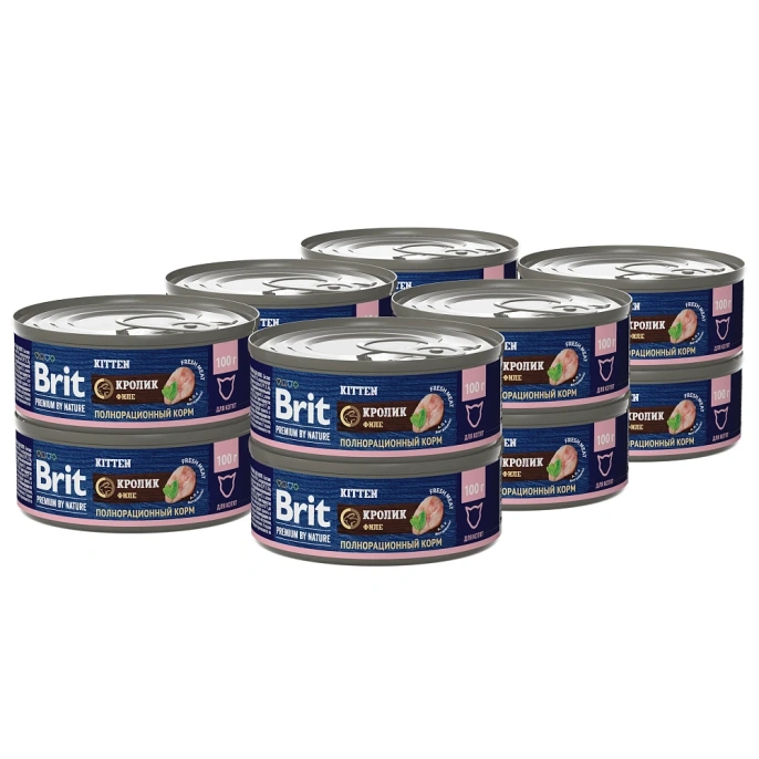 Brit Premium by Nature консервы для котят (Кролик)