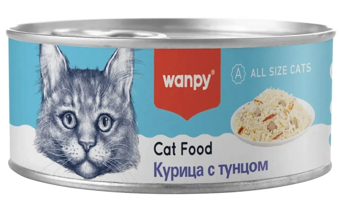 Wanpy Cat Консервы Курица с тунцом для кошек
