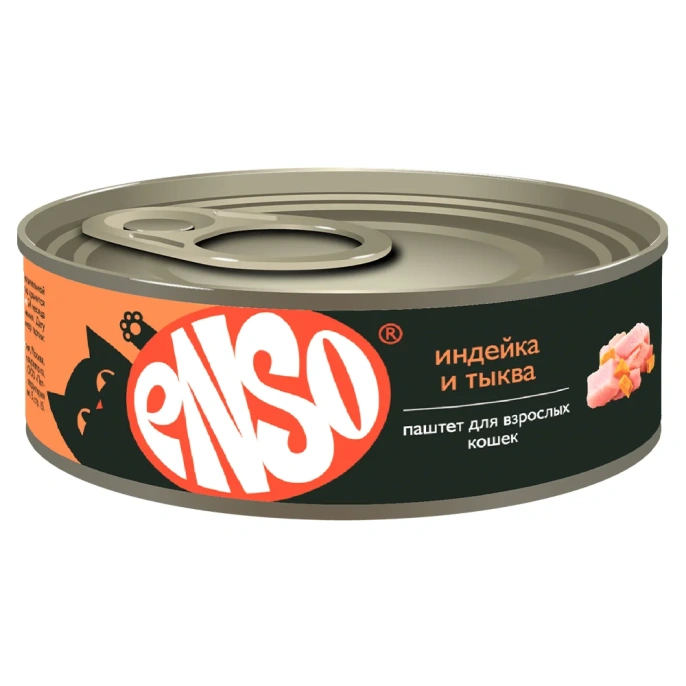 ENSO Консервы для кошек (Индейка, тыква), 100 г