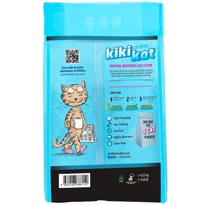 KiKiKat Наполнитель Активированный уголь для кошек