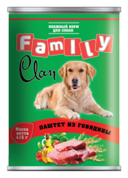 Clan Family Паштет из говядины для собак