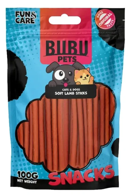 Bubu Pets Палочки из мяса ягненка, мягкие для собак для кошек