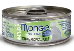 Monge Cat Natural Консервы из тихоокеанского тунца с курицей для кошек