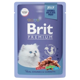 Brit Premium Пауч для котят (Телятина с морковью в желе)
