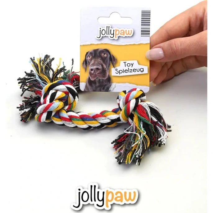 Jollypaw Игрушка в виде веревки с двумя узлами для собак