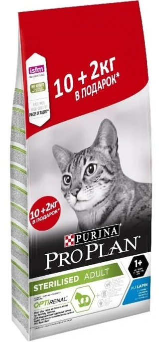Корм Purina Pro Plan Sterilised Renal Plus (Кролик), 400 г