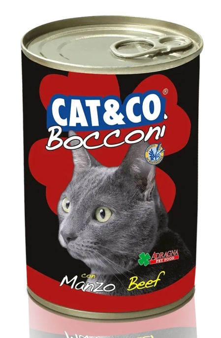 Adragna Cat&Co Кусочки говядины в соусе для кошек