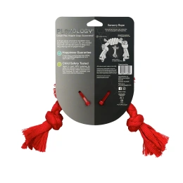 Playology Cенсорный канат PUPPY SENSORY ROPE для щенков с ароматом говядины, красный