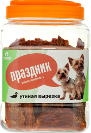 Домашний деликатес "Праздник" (утиная вырезка) для собак