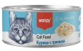 Wanpy Cat Консервы Курица с треской для кошек