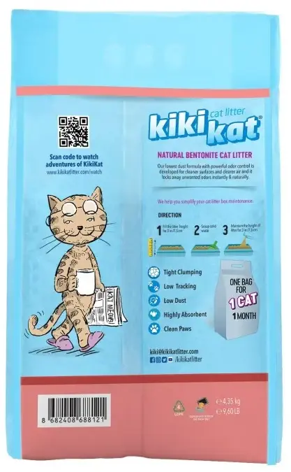 KiKiKat Наполнитель Детская присыпка для кошек