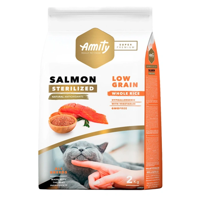 Amity Super Premium Sterilized Cats (Лосось), 2 кг