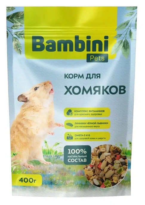 Bambini Pets Корм для хомяков, 400 г