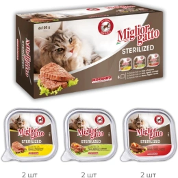 Miglior Gatto Sterilized Multi Pack Нежный паштет для кошек
