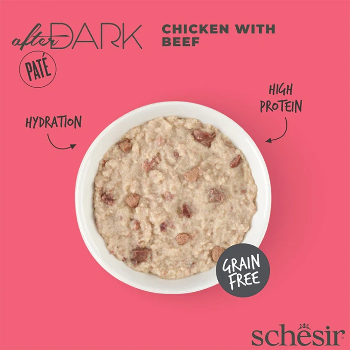 Schesir After Dark Pate (Курица, говядина) для кошек