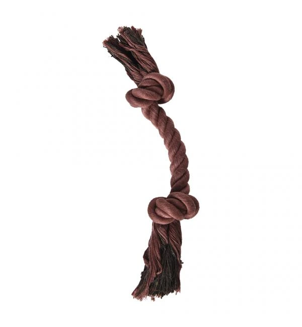 Red Bow Игрушка из веревки с двумя узлами коричневая для собак