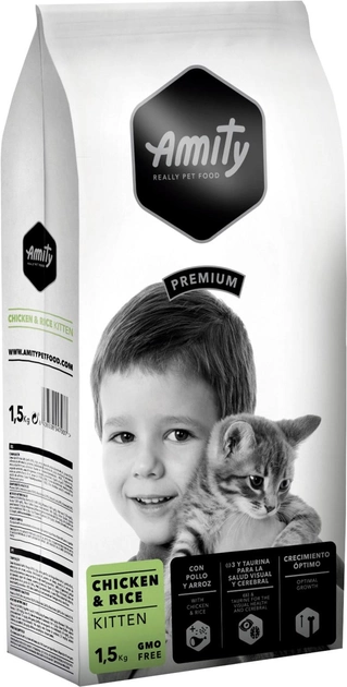 Amity Premium Kitten (Курица и рис), 1,5 кг