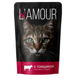 L’AMOUR для кошек с говядиной в соусе
