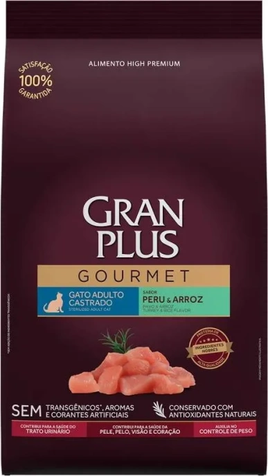 Granplus Gourmet Cat Sterilized (Индейка, рис), 3 кг