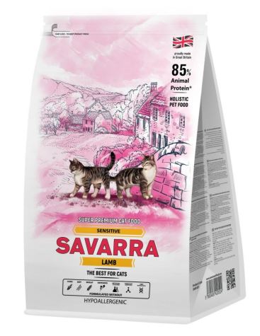 Savarra Sensitive Cat (Ягненок, рис), 400 г