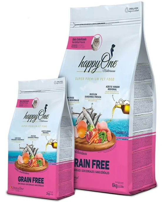 HappyOne Mediterraneum Cat Sterilized (Яйцо, сардина), 3 кг