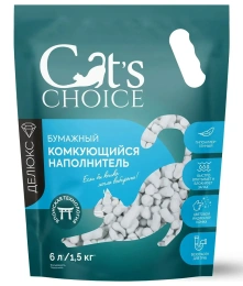Cat's choice Наполнитель бумажный с цветовым индикатором комка для кошек