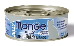 Monge Gelly Adult Cat Консервы с желтоперым тунцом и белой рыбой для кошек