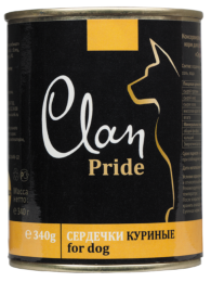 Clan Pride Консервы Сердечки куриные для собак