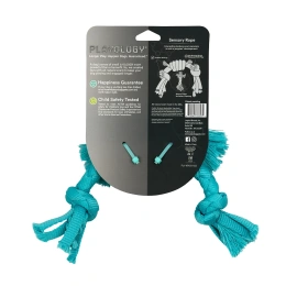 Playology Cенсорный канат PUPPY SENSORY ROPE для щенков с ароматом арахиса, голубой