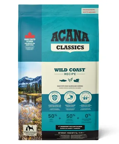 Корм ACANA Classics Wild Coast (Лосось, сельдь), 9,7 кг