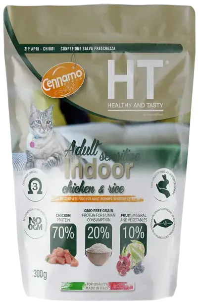 Cennamo HT Cat Indoor Sensitive (Курица, рис) для кошек