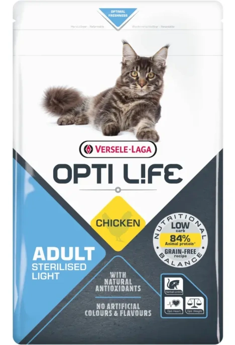 Opti Life Sterilised/Light (Курица), 2,5 кг