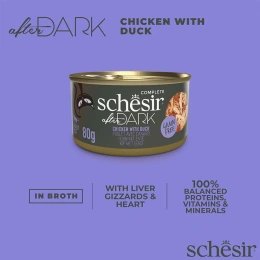 Schesir After Dark (Курица, утка в бульоне) для кошек