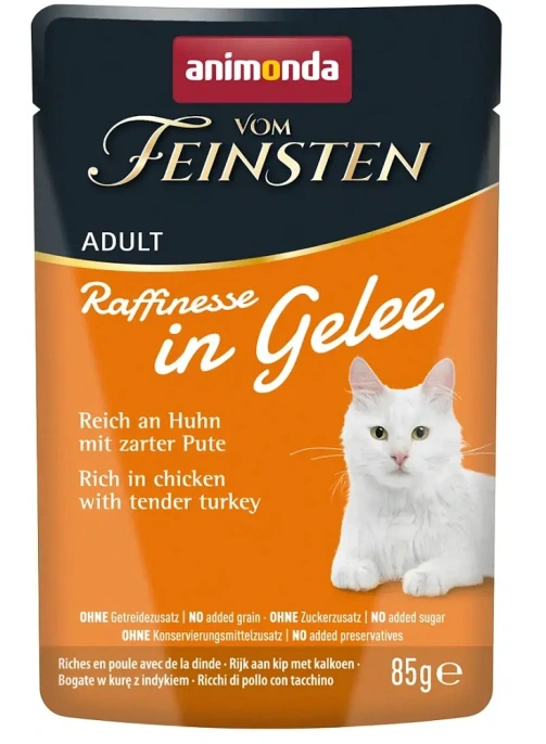 Vom Feinsten Adult Raffinesse (Курица и индейка в желе) для кошек