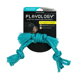 Playology Cенсорный канат PUPPY SENSORY ROPE для щенков с ароматом арахиса, голубой