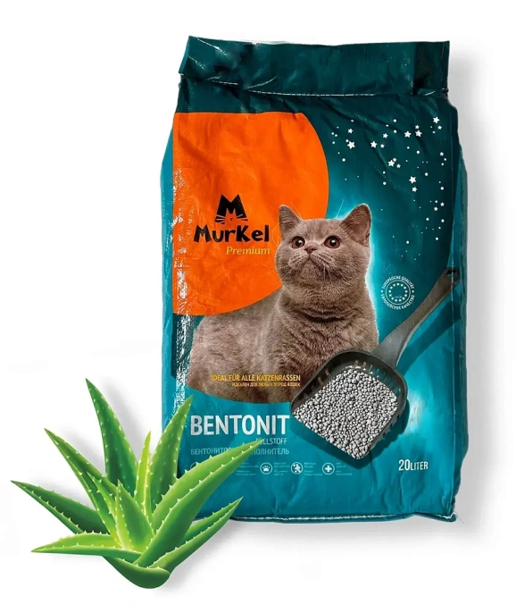 Murkel Наполнитель бентонитовый (Алоэ вера) для кошек